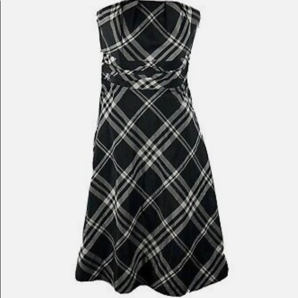 White House Black Market PLAID HALTER DRESS WOMEN’S SZ 4 - Picture 3 of 9